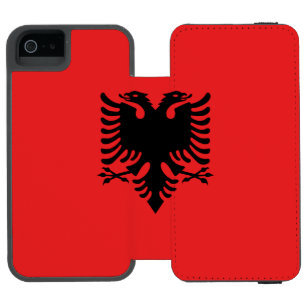 Funda Cartera Para iPhone 5 Watson Bandera patriótica albanesa