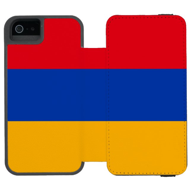 Funda Tipo Cartera Para iPhone De Incipio Bandera patriótica armenia (Folio abierto)
