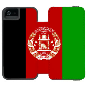Funda Cartera Para iPhone 5 Watson Bandera patriótica de Afganistán