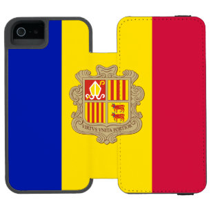 Funda Cartera Para iPhone 5 Watson Bandera Patriótica de Andorra
