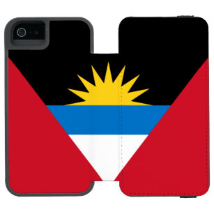 Funda Cartera Para iPhone 5 Watson Bandera Patriótica de Antigua y Barbuda