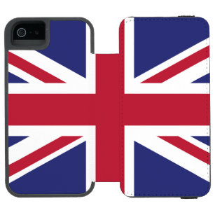 Funda Cartera Para iPhone 5 Watson Bandera Patriótica del Reino Unido