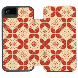 Funda Cartera Para iPhone 5 Watson Batik Kawung, Patrón indonesio, Javanés, Étnico