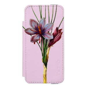 Funda Cartera Para iPhone 5 Watson Botánica: Azafrán