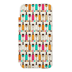 Funda Cartera Para iPhone 5 Watson Botellas y vidrios retros de vino