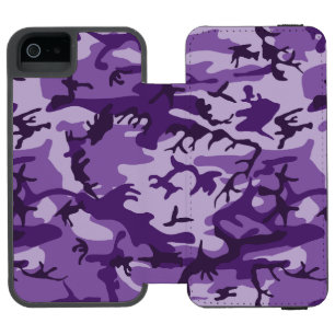 Funda Cartera Para iPhone 5 Watson Camuflaje morado, ejército