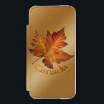 Funda Cartera Para iPhone 5 Watson Cartera para iPhone Canadá Cartera para hojas de a<br><div class="desc">Estuche Canada Souvenir iPhone Wallet personalizado Canadá Maple Leaf iPhone Wallet Regalos canadienses Hermoso Personalizable Canadá Papel para iPhone Leaf para hombres Mujeres Niños Familia Estilo Canadá Souvenir Tu nombre aquí Bandera Canadá Souvenirs Personalizado Canadiense Souvenir iPhone SE iPhone 5/5s Cartera Regalos con el diseño de recuerdo de Canadá de...</div>
