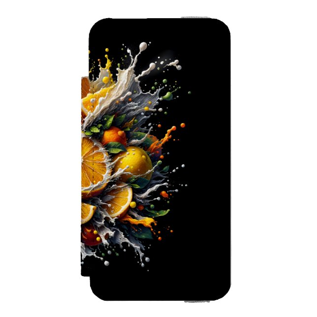 Funda Tipo Cartera Para iPhone De Incipio Citrus Explosion (Anverso)