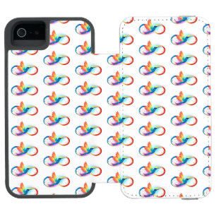 Funda Cartera Para iPhone 5 Watson Colibrí arcoiris con símbolo Infinity