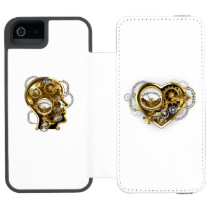 Funda Cartera Para iPhone 5 Watson Corazón Steampunk con manómetro