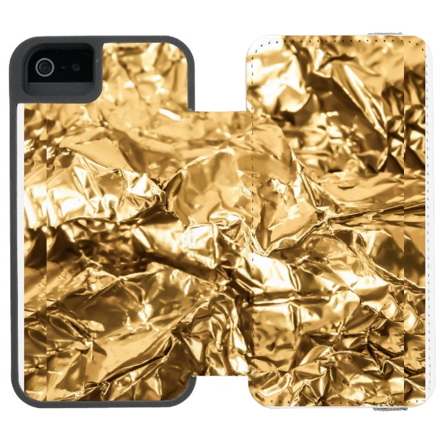 Funda Tipo Cartera Para iPhone De Incipio Crushed Golden Folds (Folio abierto)