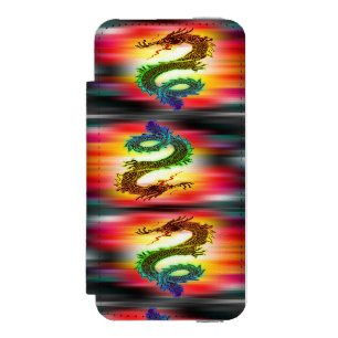 Funda Cartera Para iPhone 5 Watson dragones arcoiris