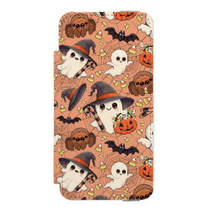 Funda Cartera Para iPhone 5 Watson Dulce Fantasma de Halloween en Estilo Kawaii