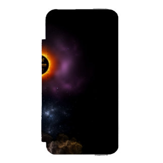 Funda Cartera Para iPhone 5 Watson Eclipse solar 2017 Bloom nebulosa