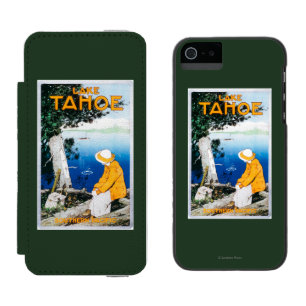 Funda Cartera Para iPhone 5 Watson El lago Tahoe PosterLake promocional Tahoe, CA