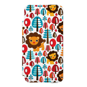 Funda Cartera Para iPhone 5 Watson el león retro lindo embroma el ilustracion