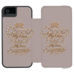 Funda Cartera Para iPhone 5 Watson Elige Mi Propia Paz y Éxito