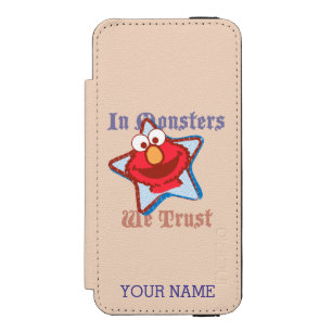 Funda Cartera Para iPhone 5 Watson Elmo - En Monstruos Confiamos   Añadir su nombre