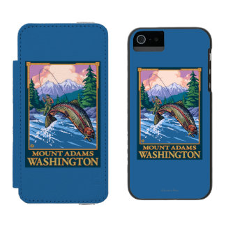 Funda Cartera Para iPhone 5 Watson Escena de la pesca con mosca - soporte Adams,