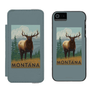 Funda Cartera Para iPhone 5 Watson Escena de MontanaElk