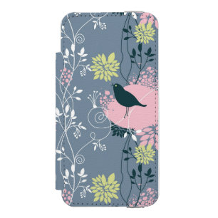 Funda Cartera Para iPhone 5 Watson Estampado de flores 8