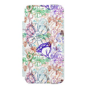 Funda Cartera Para iPhone 5 Watson Estampado de flores 9