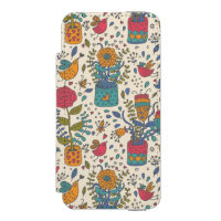 Estampado de flores del dibujo animado con los
