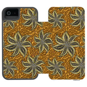 Funda Cartera Para iPhone 5 Watson Estilo de Batik Floral Resumen Africano