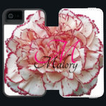 Funda Cartera Para iPhone 5 Watson Estuche de billetera para iPhone de flores rosadas<br><div class="desc">Monograma Apple iPhone de Flor rosa y blanca maletín con tu nombre!</div>