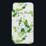 Funda Cartera Para iPhone 5 Watson Flor blanca entrelazada<br><div class="desc">Artista de Zolotareva. Acuarela en papel.Puede agregar nombre o texto personalizado. Personaliza esta plantilla.</div>