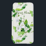 Funda Cartera Para iPhone 5 Watson Flor blanca entrelazada<br><div class="desc">Artista de Zolotareva. Acuarela en papel.Puede agregar nombre o texto personalizado. Personaliza esta plantilla.</div>