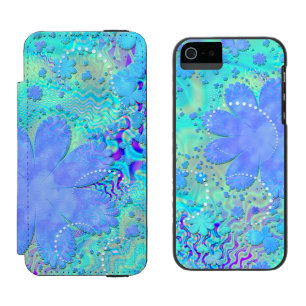 Funda Cartera Para iPhone 5 Watson Flor Pastel 3D Psicodélica