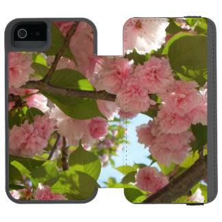 Funda Cartera Para iPhone 5 Watson Floral de primavera del árbol de cerezo III con do