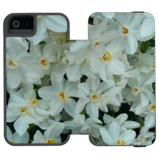 Funda Cartera Para iPhone 5 Watson Flores blancas de arcissus paperblancas