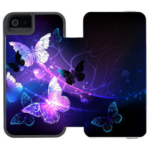 Funda Cartera Para iPhone 5 Watson Fondo con mariposas nocturnas
