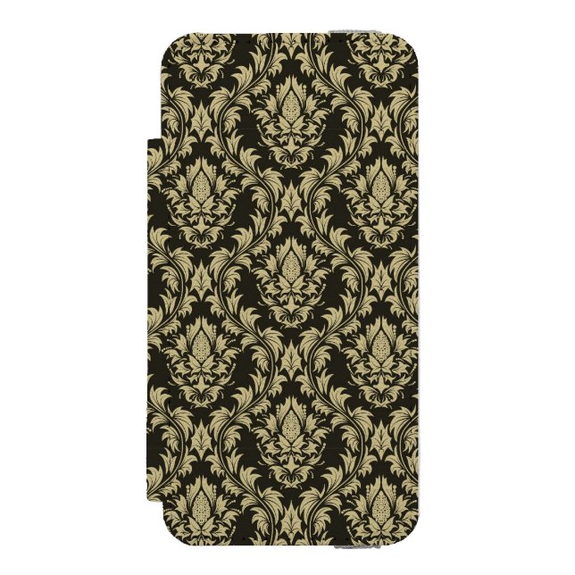 Funda Tipo Cartera Para iPhone De Incipio Fondo del damasco (Anverso)