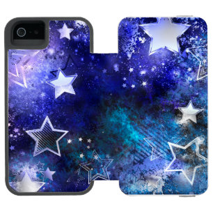 Funda Cartera Para iPhone 5 Watson Fondo espacial con estrellas