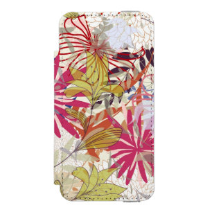 Funda Cartera Para iPhone 5 Watson Fondo floral 6