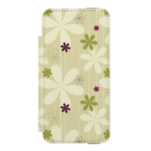 Funda Cartera Para iPhone 5 Watson Fondo floral retro