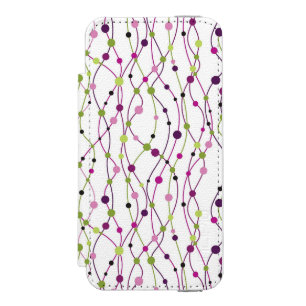 Funda Cartera Para iPhone 5 Watson Fondo multicolor del punto