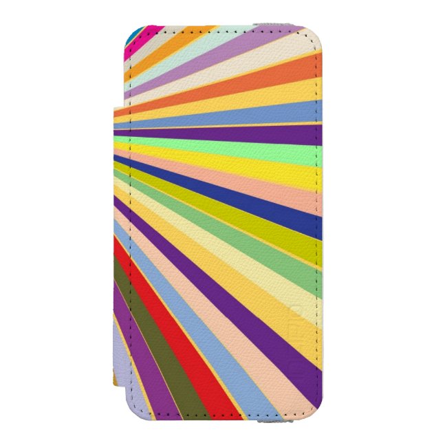Funda Tipo Cartera Para iPhone De Incipio Fondo rayado fresco (Anverso)