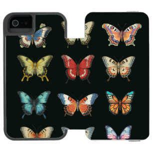Funda Cartera Para iPhone 5 Watson Funda para iPhone Colorida de Mariposa y Carterita