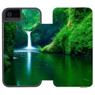 Funda Cartera Para iPhone 5 Watson Funda para iPhone con textura de musgo abstracto v