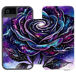 Funda Cartera Para iPhone 5 Watson Galaxia Celestial Rosa Nebulosa Espiral Producto P
