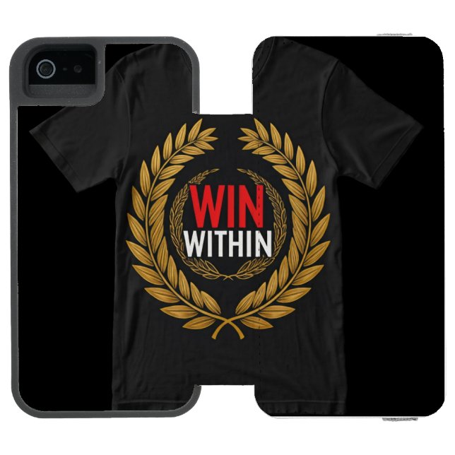 Funda Tipo Cartera Para iPhone De Incipio "Ganar dentro". (Folio abierto)