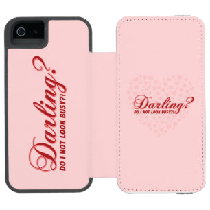 Funda Cartera Para iPhone 5 Watson gracioso decir Darling no me veo ocupado con coraz