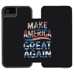 Funda Cartera Para iPhone 5 Watson Hagamos grande a América de nuevo