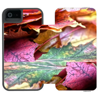 Funda Cartera Para iPhone 5 Watson Hojas de Otoño