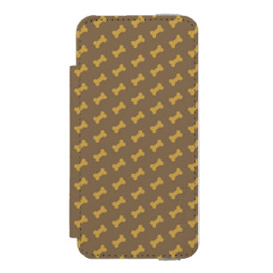 Funda Cartera Para iPhone 5 Watson hueso para la textura del perro