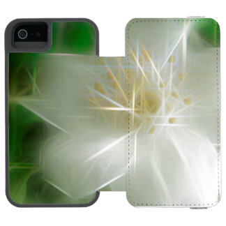 Funda Cartera Para iPhone 5 Watson Jazmín blanco brillante